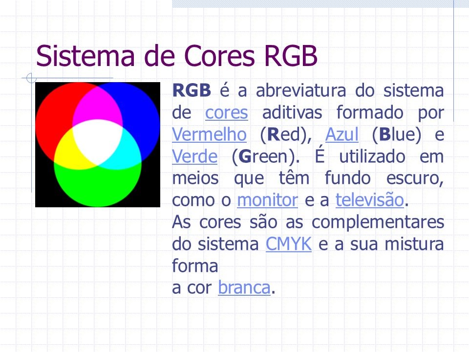 Como utilizar o sistema de cores rgb